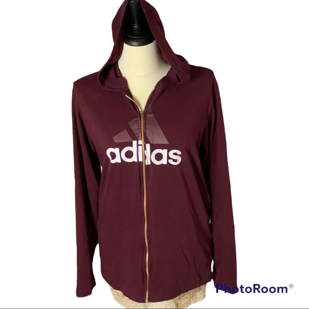 Full zip Climalite medium weight hooded sweatshirt SZ L - Picture 2 of 6